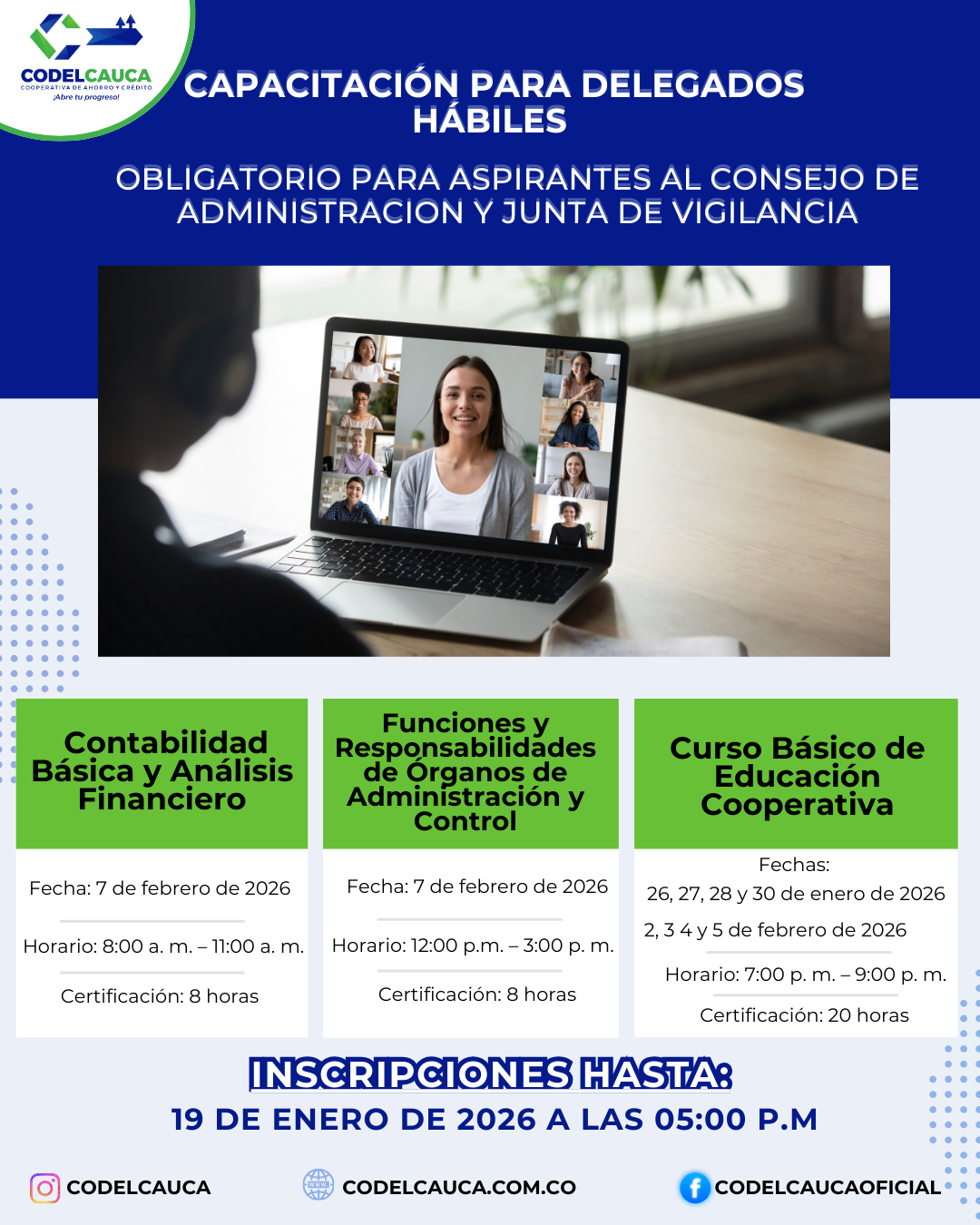 Imagen informativa relacionada con los cursos
